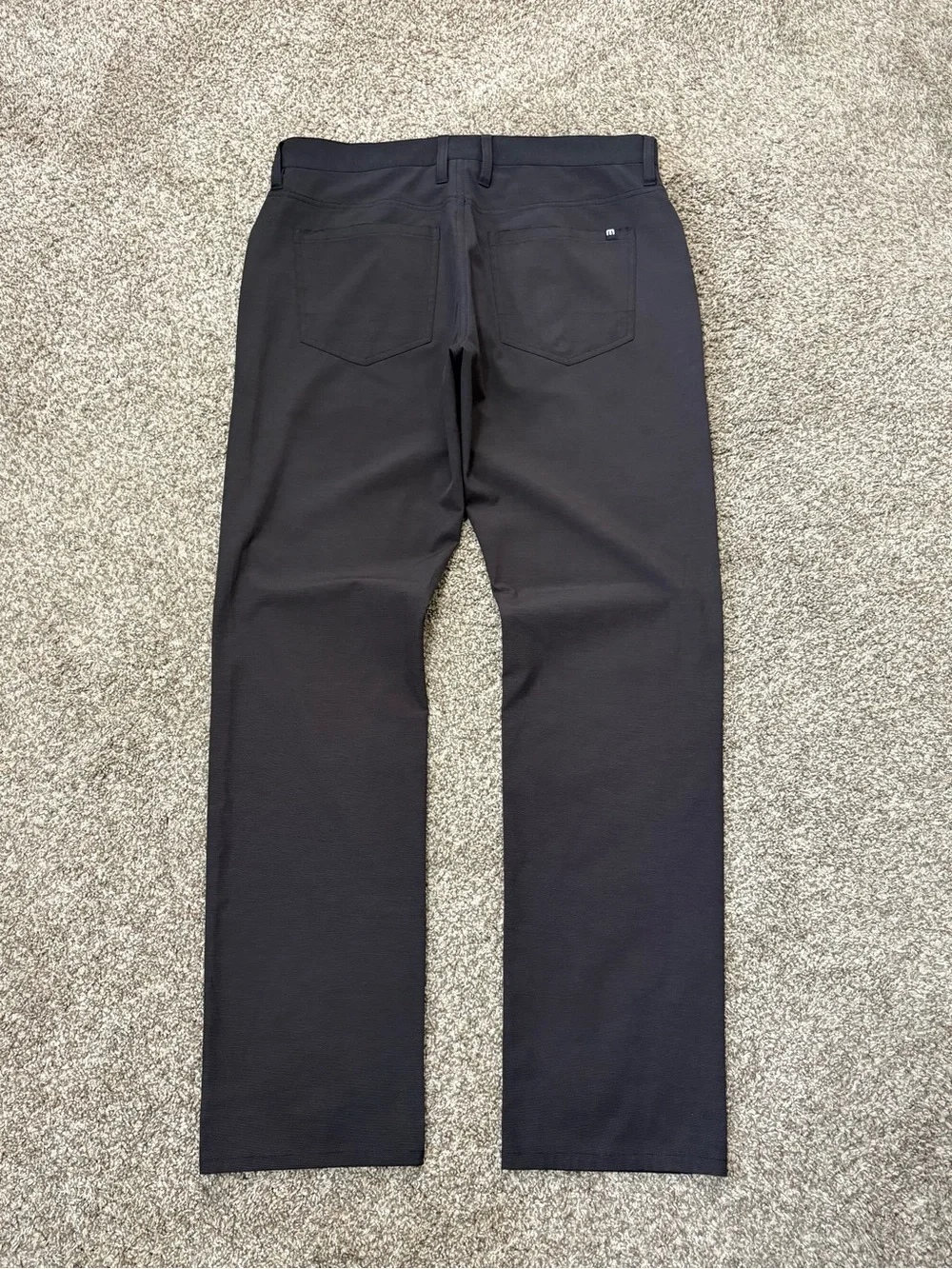 Mens Travis Mathew Open to Close Golf Pants 33x32 Black Performance Tech Stretch